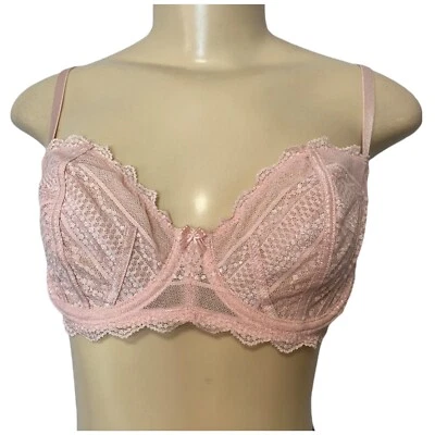 Sujetador B.tempt'd Talla 34 C Rosa Con Aros Sin Forro Ajustable Encaje Floral Casa de Campo Foto 1 de 4