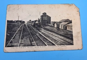No. 16 Fast Run-Big 4 R.R. Depot-Ansonia OH-postmarked 1907- W J Ross & Co. - Picture 1 of 2
