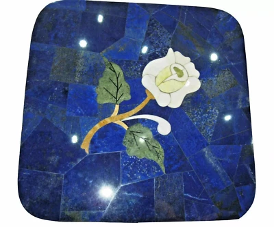 24" Blue Lapiz Lazuli Center Coffee Table Handmade Inlay Gemstone Art Table Decs - Image 1 of 4