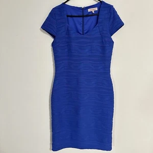 Diana Ferrari Women’s Lined Stretch Dress Midi Blue Size 12 - Picture 1 of 7