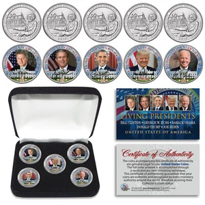 2025 LIVING PRESIDENTS Signature Series U.S. DC Quarters 5-Coin Set with BOX - Picture 1 of 4