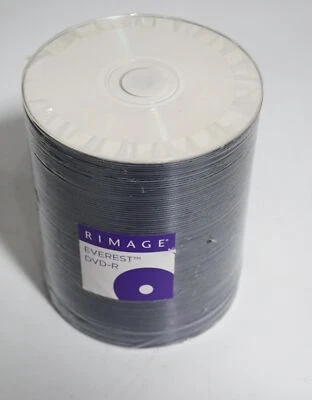 NEW RIMAGE MEDIA 2002472 100 PIECE CLASSIC WHITE PRINT SURFACE DVD-R EVEREST - Image 1 of 3
