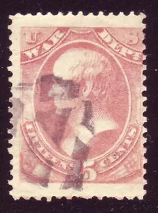 15c KRIEGSOFFIZIELLER JUMBO mit ungewöhnlichem ausgefallenem Stempel!! - Bild 1 von 2