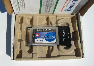 TRENDnet TEW-441PC Wireless PCMCIA CardBus PC Card (Version A) used boxed - Image 1 of 2