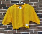 Vintage Bike Mesh Jersey Shirt Mens Size XL Cropped Club Wear Yellow 80s 90s NOS