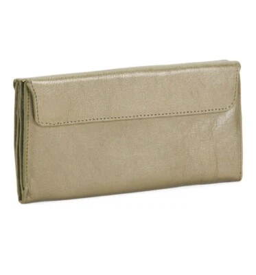 Бумажник Latico Palmer металлический оливковая кожа большой складной клапан женский НОВЫЙ - Изображение 1 из 4