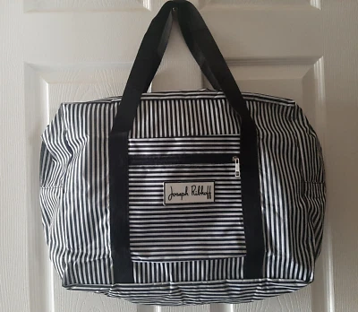 Легкая нейлоновая черно-белая полосатая сумка-тоут Joseph Ribkoff - Изображение 1 из 3