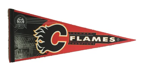 2004 CALGARY FLAMES  WESTERN CONFERENCE CHAMPIONS STANLEY CUP PENNANT Cover