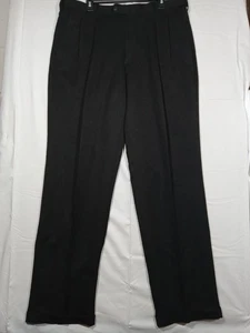 Herren Savane Mikrofaser Performance Komfort Taille Anzughose 38x34 Schwarz... - Bild 1 von 9