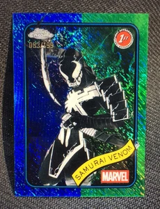 2025 Topps Marvel Chrome BLUE & GREEN SHIMMER #127 Samurai Venom 083 /199 - Imagen 1 de 1