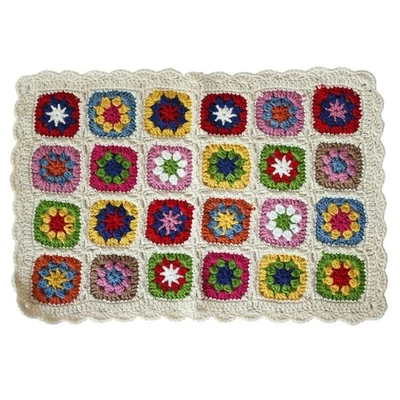 Handgemachte Gestrickte Häkelmatte Aus Häkelgarn, Oma-Daisy-Stil, Dekorativ5321 - Bild 1 von 4