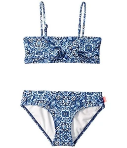 Seafolly Kids Celestial Batik Tie Front Tube Bikini Set L29507 Size 8 AUS - Picture 1 of 2