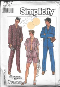 Patrón Simplicity #7677-Pijama fácil de coser para hombre en talla grande - Imagen 1 de 1