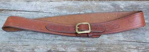 55" San Pedro Tombstone Saddlery Leather Gun Belt Cowboy Ammo Bullet Belt LARGE - Picture 1 of 6