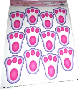 EASTER Window Clings ~ BUNNY PAWS - Picture 1 of 1
