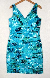 American Living Sheath Dress Womens 12 Tiered Floral Stretch Sleeveless Office - Picture 1 of 17