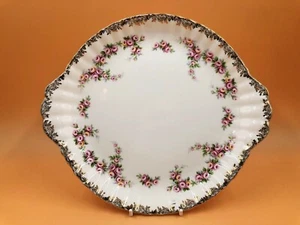 Royal Albert Dimity Rose vintage china twin handled cake plate. - Picture 1 of 5