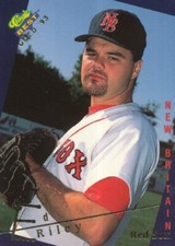 #029 NEW BRITAIN RED SOX # ED RILEY BASEBALL CARD CLASSIC BEST GOLD '93