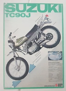 1970s SUZUKI TC90J Motorcycle Original Sales Leaflet - Picture 1 of 1