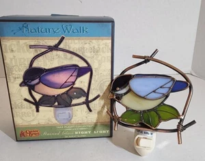 cracker barrel nature walk by susan winget stained glass night light used - Picture 1 of 11