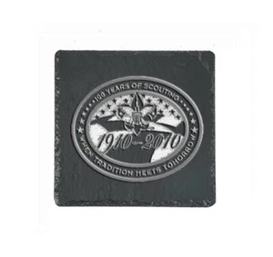 100 Years Of Scouting Slate Coaster - Picture 1 of 1
