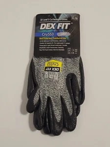 GUANTES RESISTENTES A CORTES Talla XL DEX FIT 3D Nivel 5 Cru553 Gris NUEVOS Caza - Imagen 1 de 7