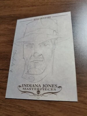 2008 Topps Indiana Jones Masterpieces Sketch Cards 1/1 Brent Woodside  - Image 1 of 2