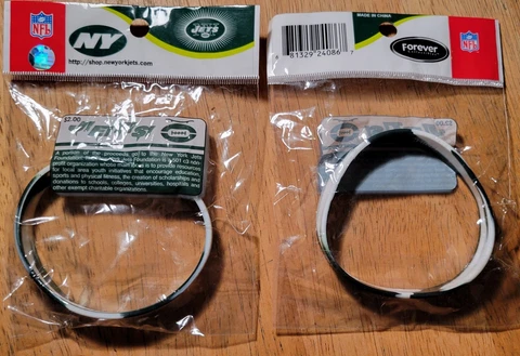 LOT OF 2 New York JETS Silicone Wristband/Bracelets (NFL Licensed) NEW! Cover