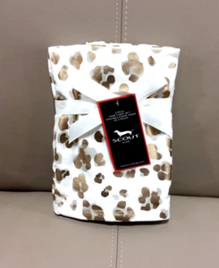 Scout Home HAND TOWELS spa Cheetah Foil shimmer Gray shabby chic NEW set 2 - Picture 1 of 3