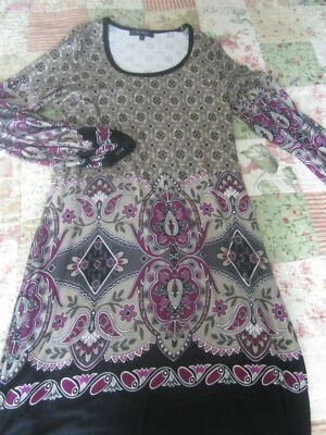 EUC Karen Kane Womens Lavender & Floral Dress Size M - Imagem 1 de 4
