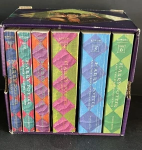 Harry Potter Paperback Book Box Set Years 1-6 JK Rowling Scholastic GOOD COND - Picture 1 of 4