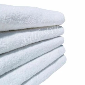 25xLUXURY EXTRA LARGE BATH SHEET 100% COTTON 5 STAR HOTEL TOWELS WHITE 75x154CM - Picture 1 of 5