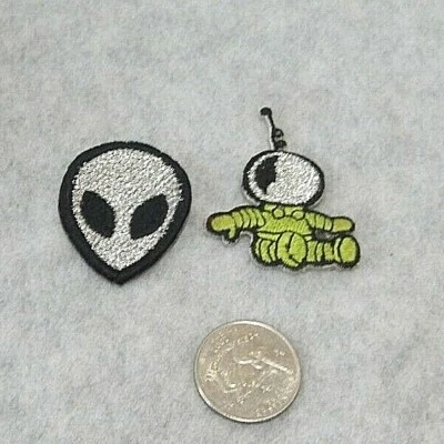 Alien Iron On 2 Patch / Clothing Patches / Backpack  - Image 1 of 2