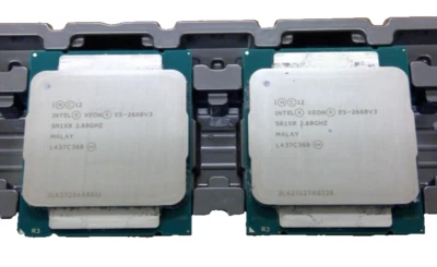 LOTE DE 2 procesadores Intel SR1XR Xeon E5-2660 V3 de 10 núcleos de 2,6 GHz Foto 1 de 2