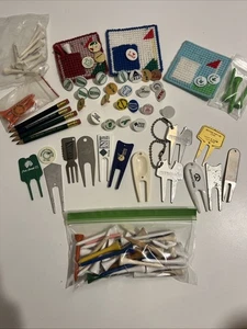 Assorted Golf Ball Markers Lot Some Galveston Golf Course Rare Ones Vintage - Picture 1 of 8