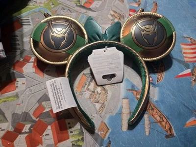 Disney Parks Marvel Avengers Loki Horn Minnie Diadema Orejas - NUEVO Foto 1 de 2