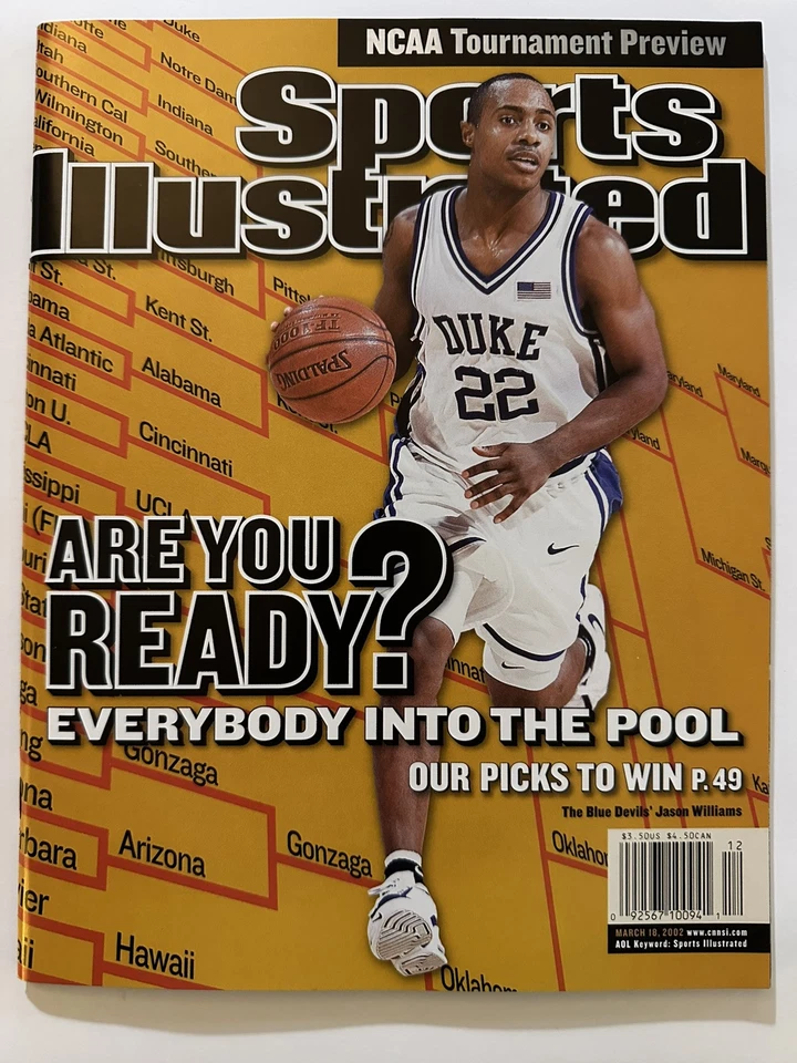Спортивный иллюстрированный газетный киоск Jason Williams Duke 2002 без этикетки высокого класса - Изображение 1 из 1