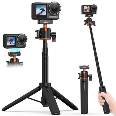 VRIG AC-40 Portable Selfie Stick Handheld Tripod Stand For Osmo Action 5/4/3 Kit - Image 1 of 4