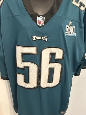 Camiseta deportiva para hombre Chris Long #56 Philadelphia Eagles NFL Nike Super Bowl LII XXL Foto 1 de 4