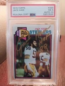 1979 TOPPS JACK HAM #320 STEELERS HOF AUTOGRAPH SIGNED - RARE FIND - Picture 1 of 2
