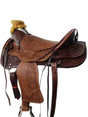 Juego de sillín de cuero premium Wade Western Roping Ranch Tack 15". Foto 1 de 4