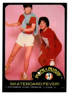 1978 Topps Mork & Mindy Sticker #5 Skateboard Fever! (vg) - Picture 1 of 2