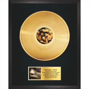Rammstein - Mutter / LP Gold 12" / Souvenir in black fram / Rock Memorabilia - Picture 1 of 6