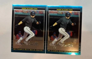 Bowman 2002 cromo Josh Hamilton Tampa Bay Devil Rays #135 X 2 - Imagen 1 de 2