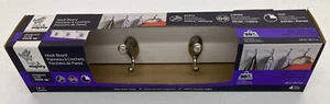 High & Mighty 18" White Satin Nickel 30 lb Weight Tool-Free Drywall Hook Board - Picture 1 of 4