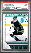 2020-21 Upper Deck JAKE OETTINGER 05-06 Tribute YOUNG GUNS RC Rookie PSA 9 RARE