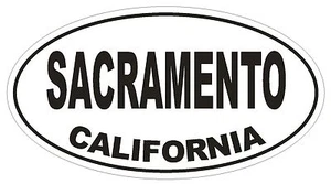 Sacramento California Oval Stoßstange Aufkleber oder Helm Aufkleber D1656 Euro Oval - Bild 1 von 1