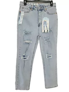 S.O.N.G. Größe 7/28 Jeans hellblau Komfort Vintage Stretch Distressed Neu mit Etikett - Bild 1 von 7
