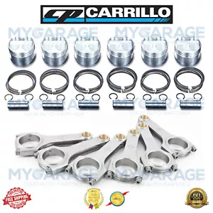 CP Pistons Eagle Steel H-Beam Rods Set Fits BMW M54B30 3.327" 84.50 mm 9.0:1 CR - Picture 1 of 9