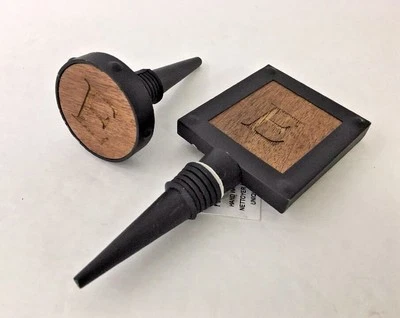 Juego de tapones de botella Pottery Barn Blacksmith/2 monograma E Foto 1 de 4